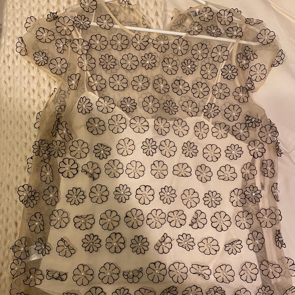 Milly Floral Applique top 10 Gossip Girl